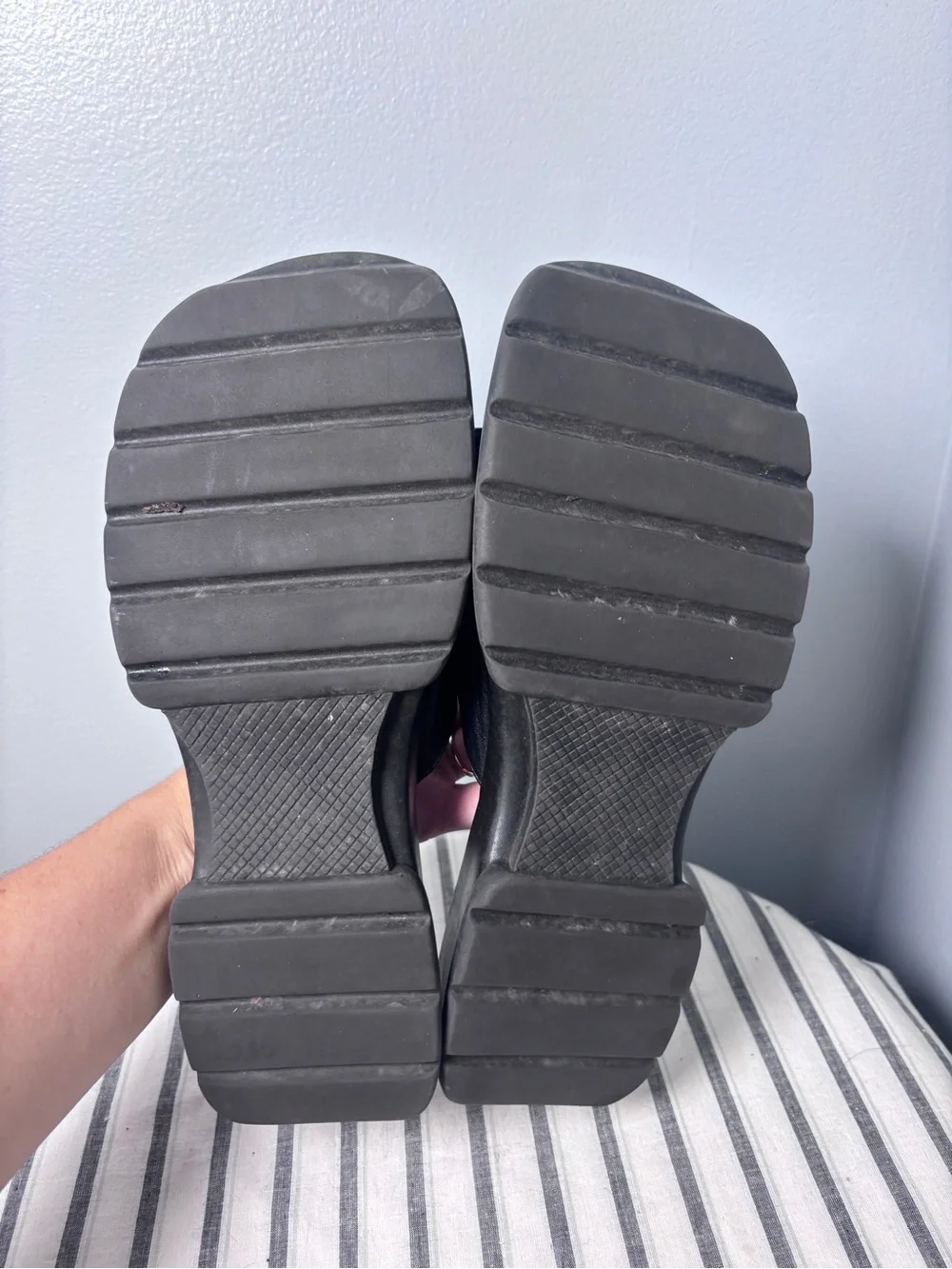 Vintage Y2K Colin Stuart Black Leather Platform Slide Sandals Women’s Size 10